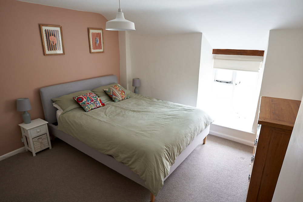 King-size bedroom at 1 Rose Cottage