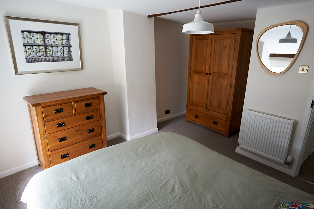 King-size bedroom at 1 Rose Cottage